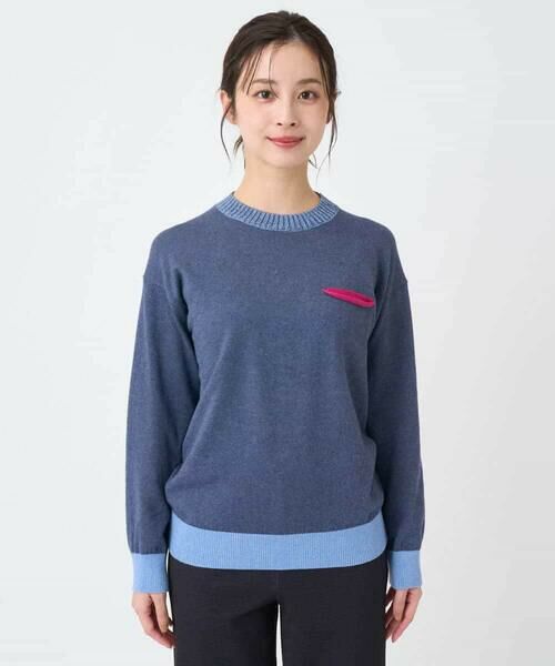 Maison de CINQ / メゾン ドゥ サンク ニット・セーター | 配色デザインポケットニット | 詳細2