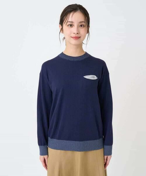 Maison de CINQ / メゾン ドゥ サンク ニット・セーター | 配色デザインポケットニット | 詳細4