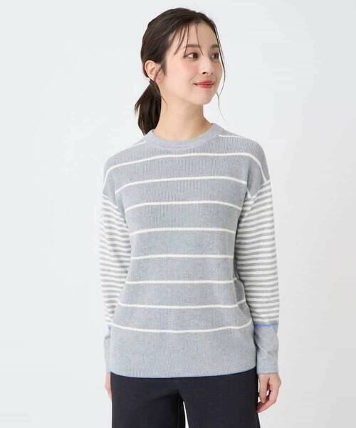 Maison de CINQ / メゾン ドゥ サンク ニット・セーター | パネルボーダーニット | 詳細1