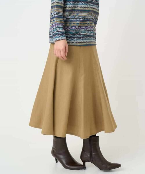 Maison de CINQ / メゾン ドゥ サンク ロング・マキシ丈スカート | ウール混デニムフレアスカート | 詳細1