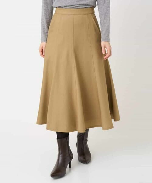 Maison de CINQ / メゾン ドゥ サンク ロング・マキシ丈スカート | ウール混デニムフレアスカート | 詳細2