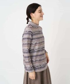 Maison de CINQ / メゾン ドゥ サンク カットソー | [日本製]編地柄プリントカットソー