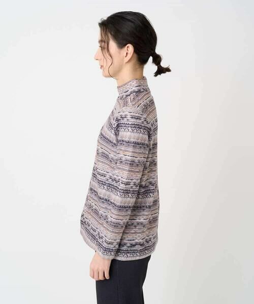 Maison de CINQ / メゾン ドゥ サンク カットソー | [日本製]編地柄プリントカットソー | 詳細4