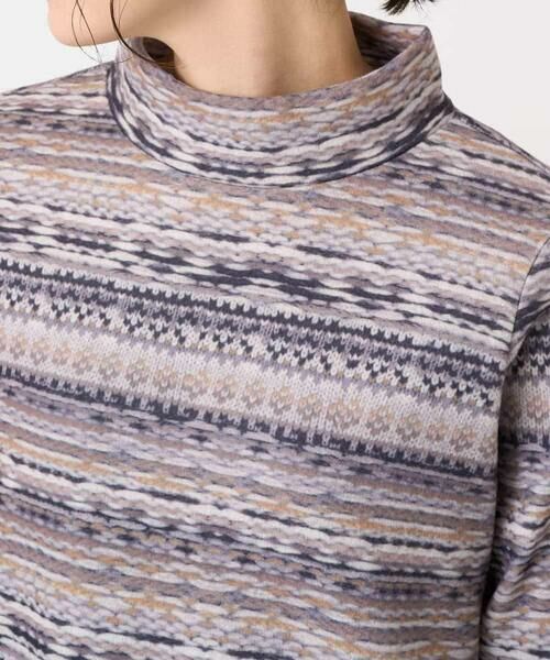 Maison de CINQ / メゾン ドゥ サンク カットソー | [日本製]編地柄プリントカットソー | 詳細6