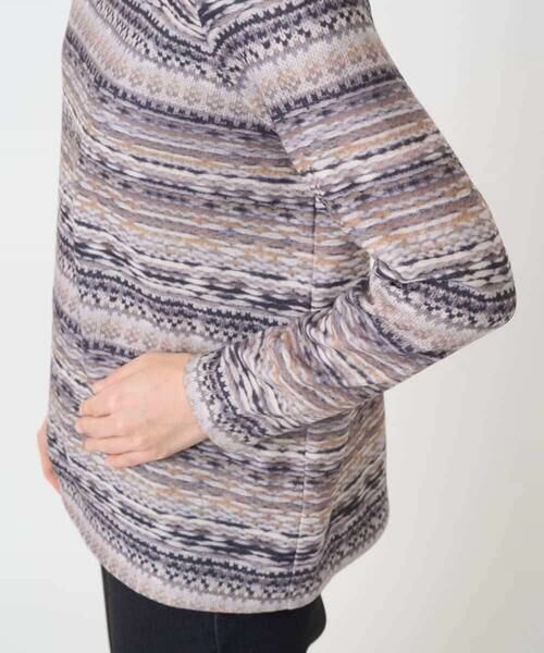 Maison de CINQ / メゾン ドゥ サンク カットソー | [日本製]編地柄プリントカットソー | 詳細7