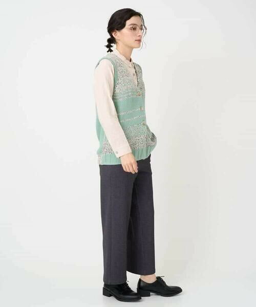 Maison de CINQ / メゾン ドゥ サンク ベスト | カスリパネルボーダーニットベスト | 詳細14