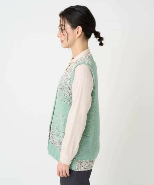 Maison de CINQ / メゾン ドゥ サンク ベスト | カスリパネルボーダーニットベスト | 詳細6