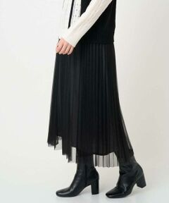 Maison de CINQ / メゾン ドゥ サンク ロング・マキシ丈スカート | [日本製]アコーディオンシアープリーツスカート