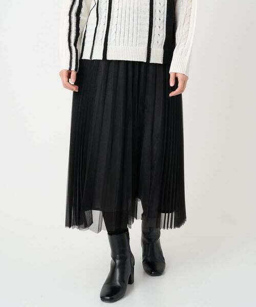 Maison de CINQ / メゾン ドゥ サンク ロング・マキシ丈スカート | [日本製]アコーディオンシアープリーツスカート | 詳細1