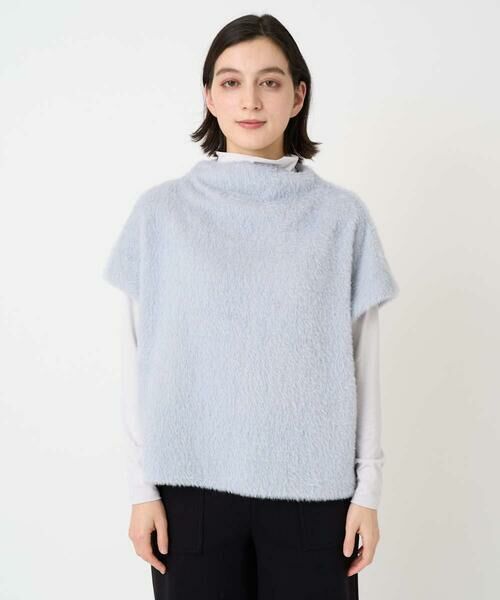 Maison de CINQ / メゾン ドゥ サンク カットソー | [日本製]ボトルネックフレンチスリーブテディベスト | 詳細1