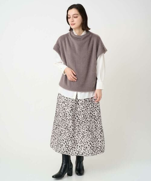 Maison de CINQ / メゾン ドゥ サンク カットソー | [日本製]ボトルネックフレンチスリーブテディベスト | 詳細11