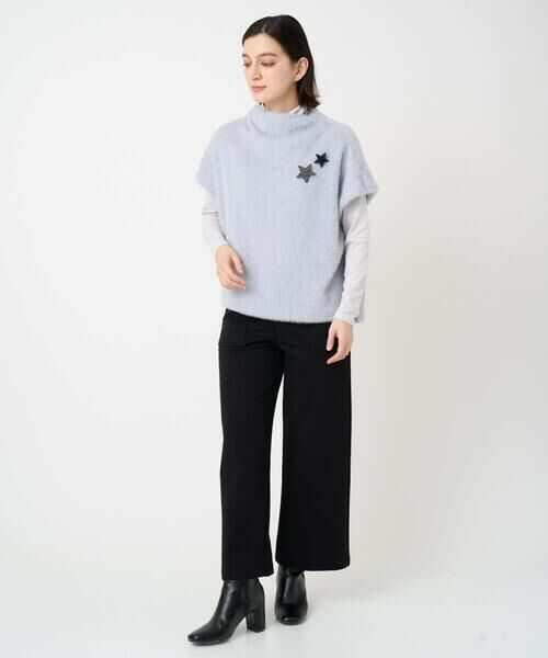 Maison de CINQ / メゾン ドゥ サンク カットソー | [日本製]ボトルネックフレンチスリーブテディベスト | 詳細13