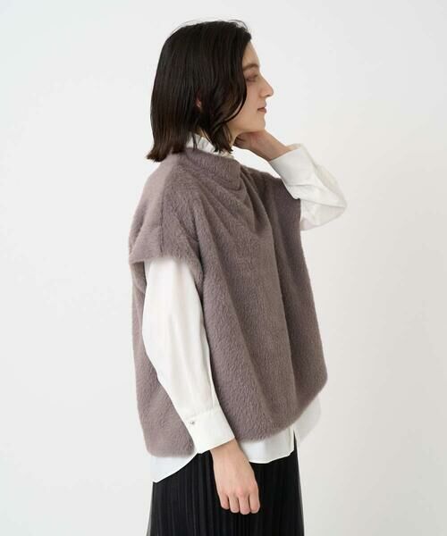 Maison de CINQ / メゾン ドゥ サンク カットソー | [日本製]ボトルネックフレンチスリーブテディベスト | 詳細16