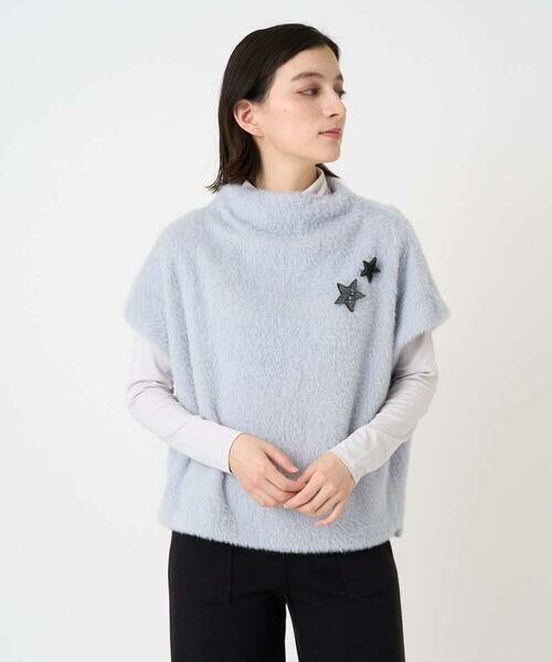 Maison de CINQ / メゾン ドゥ サンク カットソー | [日本製]ボトルネックフレンチスリーブテディベスト | 詳細17