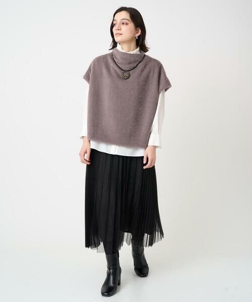 Maison de CINQ / メゾン ドゥ サンク カットソー | [日本製]ボトルネックフレンチスリーブテディベスト | 詳細9