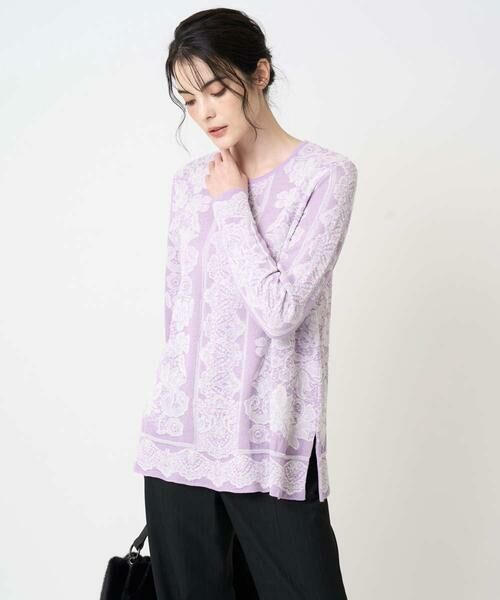 Maison de CINQ / メゾン ドゥ サンク ニット・セーター | レーシージャガードニットプルオーバー | 詳細1