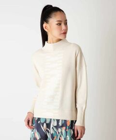 Maison de CINQ / メゾン ドゥ サンク ニット・セーター | 【小さいサイズ】幾何柄モチーフスパンコールニットプルオーバー