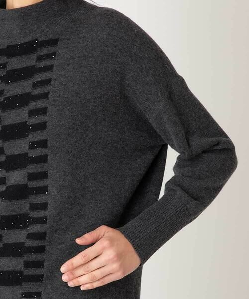 Maison de CINQ / メゾン ドゥ サンク ニット・セーター | 【小さいサイズ】幾何柄モチーフスパンコールニットプルオーバー | 詳細7