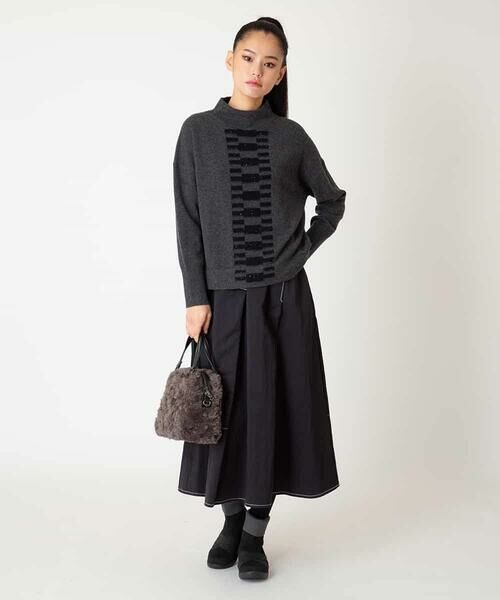 Maison de CINQ / メゾン ドゥ サンク ニット・セーター | 【小さいサイズ】幾何柄モチーフスパンコールニットプルオーバー | 詳細9