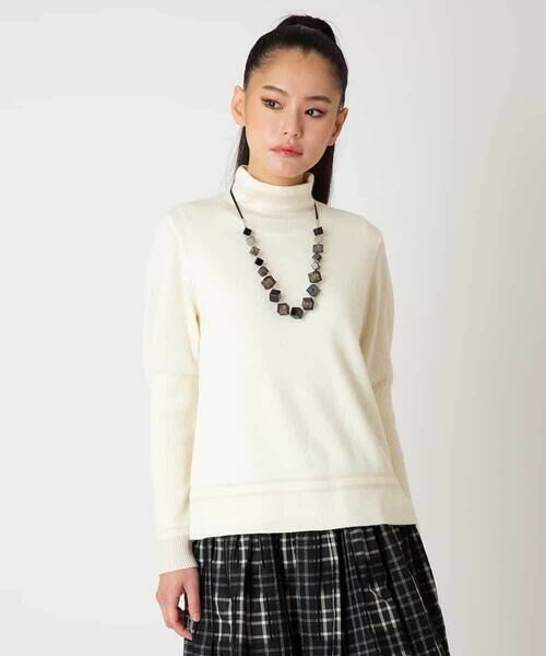 Maison de CINQ / メゾン ドゥ サンク ニット・セーター | 【小さいサイズ】ボーダーネックスパンコールニットプルオーバー | 詳細1