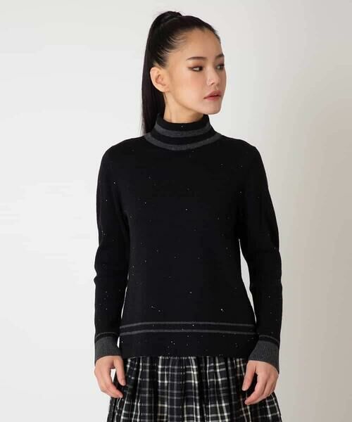Maison de CINQ / メゾン ドゥ サンク ニット・セーター | 【小さいサイズ】ボーダーネックスパンコールニットプルオーバー | 詳細2