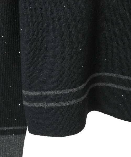 Maison de CINQ / メゾン ドゥ サンク ニット・セーター | 【小さいサイズ】ボーダーネックスパンコールニットプルオーバー | 詳細26