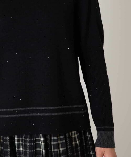 Maison de CINQ / メゾン ドゥ サンク ニット・セーター | 【小さいサイズ】ボーダーネックスパンコールニットプルオーバー | 詳細8