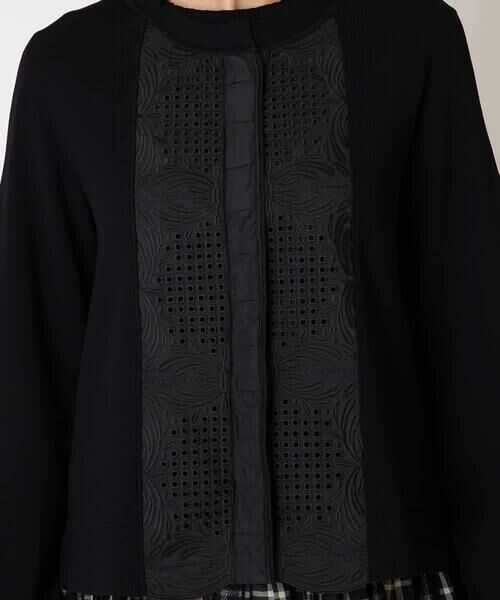 Maison de CINQ / メゾン ドゥ サンク カーディガン・ボレロ | 【小さいサイズ】レースドッキングニットカーディガン | 詳細8