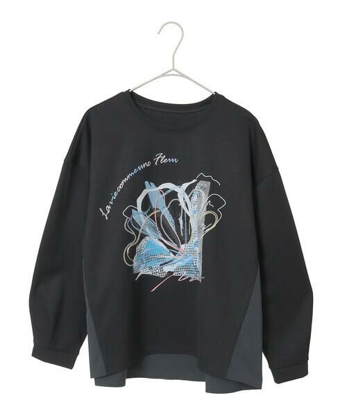 Maison de CINQ / メゾン ドゥ サンク カットソー | 【小さいサイズ】グラフィカルモチーフデザインスウェット /洗える | 詳細19