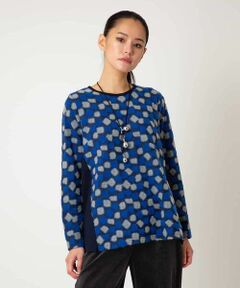 Maison de CINQ / メゾン ドゥ サンク カットソー | 【小さいサイズ】起毛ブロック切り替えデザインプルオーバー /洗える