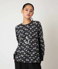 Maison de CINQ / メゾン ドゥ サンク カットソー | 【小さいサイズ】起毛ブロック切り替えデザインプルオーバー /洗える