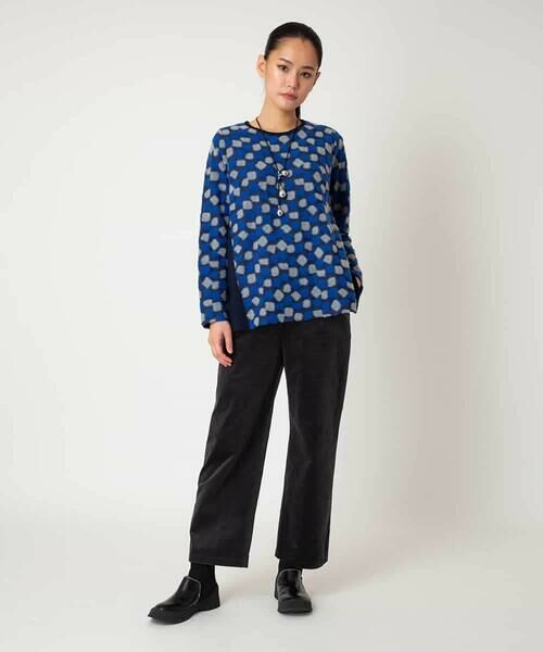 Maison de CINQ / メゾン ドゥ サンク カットソー | 【小さいサイズ】起毛ブロック切り替えデザインプルオーバー /洗える | 詳細9