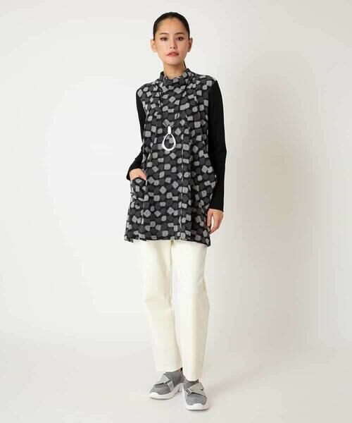 Maison de CINQ / メゾン ドゥ サンク チュニック | 【小さいサイズ】起毛ブロックサイド切り替えデザインチュニック /洗える | 詳細13