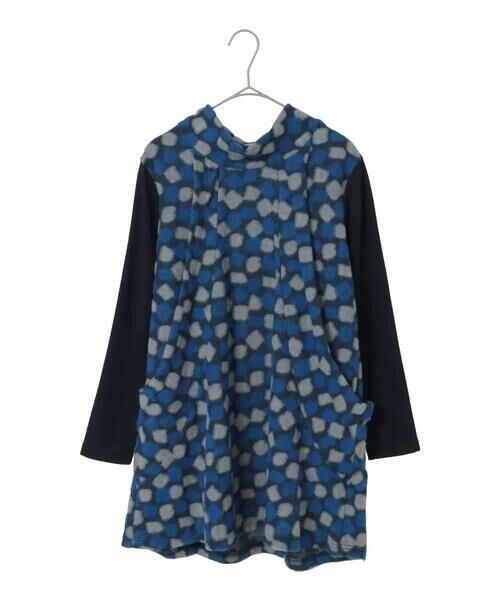 Maison de CINQ / メゾン ドゥ サンク チュニック | 【小さいサイズ】起毛ブロックサイド切り替えデザインチュニック /洗える | 詳細15