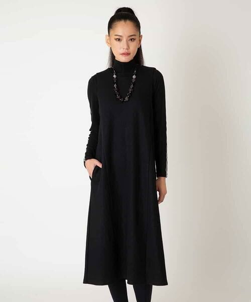 Maison de CINQ / メゾン ドゥ サンク ロング・マキシ丈スカート | 【小さいサイズ】スムースウールAラインジャンパースカート | 詳細1