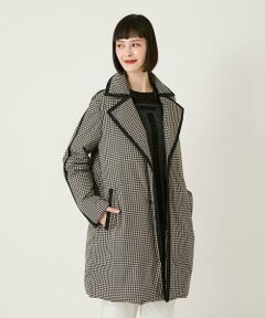 Maison de CINQ / メゾン ドゥ サンク ダウンジャケット・ベスト | 【小さいサイズ】千鳥プリントテープアクセントダウンコート