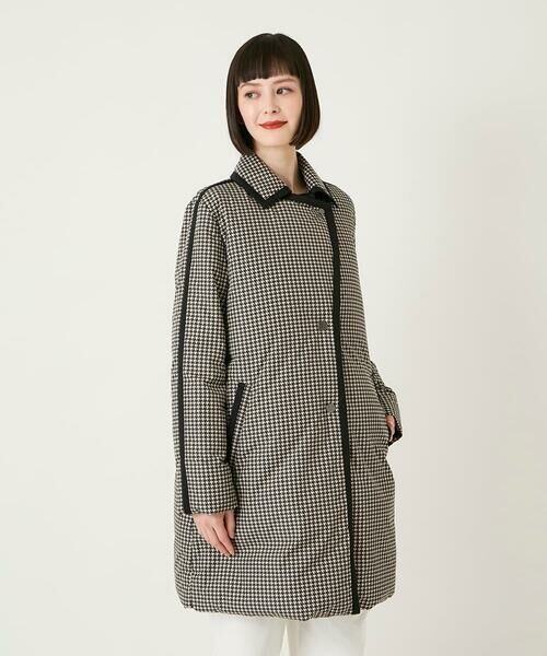 Maison de CINQ / メゾン ドゥ サンク ダウンジャケット・ベスト | 【小さいサイズ】千鳥プリントテープアクセントダウンコート | 詳細18