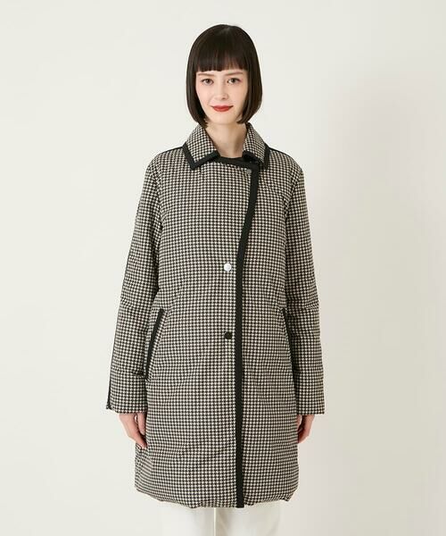 Maison de CINQ / メゾン ドゥ サンク ダウンジャケット・ベスト | 【小さいサイズ】千鳥プリントテープアクセントダウンコート | 詳細19