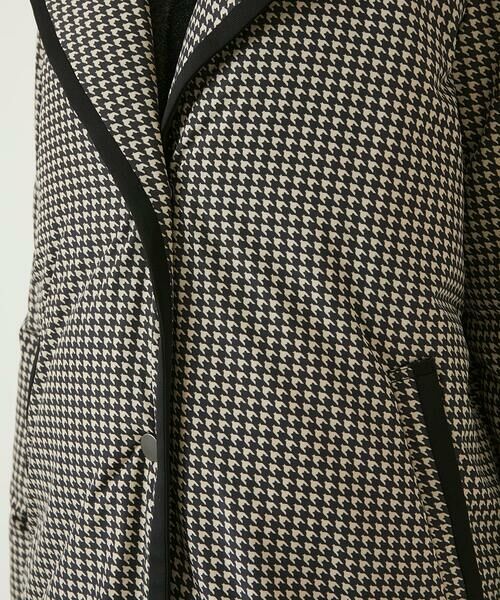 Maison de CINQ / メゾン ドゥ サンク ダウンジャケット・ベスト | 【小さいサイズ】千鳥プリントテープアクセントダウンコート | 詳細2