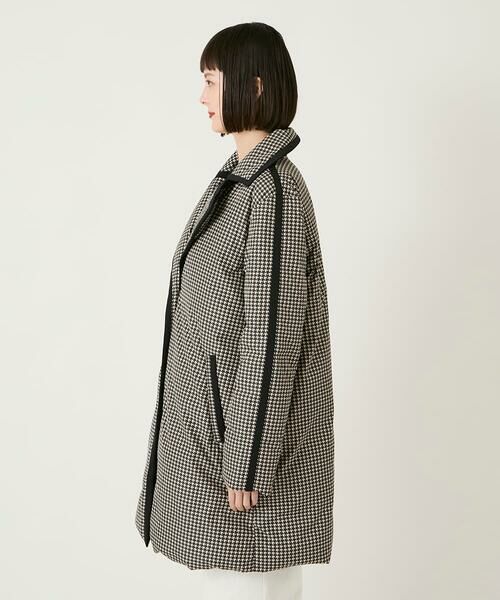 Maison de CINQ / メゾン ドゥ サンク ダウンジャケット・ベスト | 【小さいサイズ】千鳥プリントテープアクセントダウンコート | 詳細20