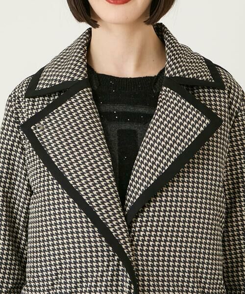 Maison de CINQ / メゾン ドゥ サンク ダウンジャケット・ベスト | 【小さいサイズ】千鳥プリントテープアクセントダウンコート | 詳細22