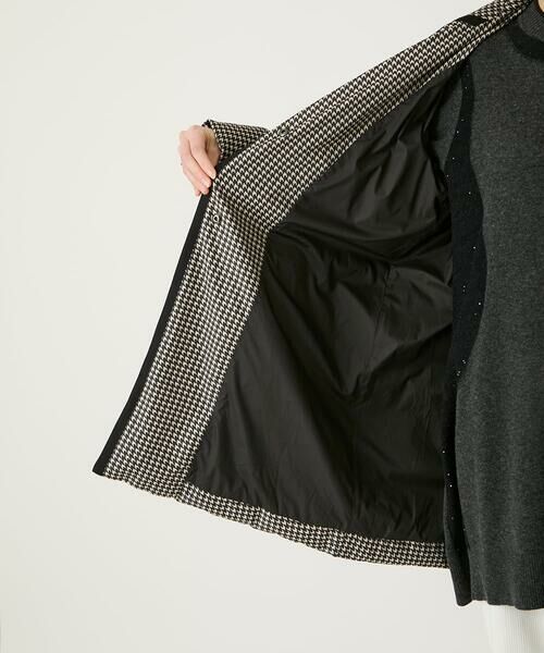 Maison de CINQ / メゾン ドゥ サンク ダウンジャケット・ベスト | 【小さいサイズ】千鳥プリントテープアクセントダウンコート | 詳細4