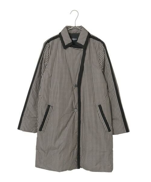 Maison de CINQ / メゾン ドゥ サンク ダウンジャケット・ベスト | 【小さいサイズ】千鳥プリントテープアクセントダウンコート | 詳細8