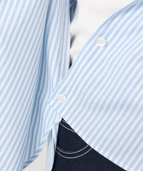 Maison de CINQ / メゾン ドゥ サンク シャツ・ブラウス | 【小さいサイズ】コットン混ベーシックシャツ（ストライプ）/接触冷感/防シワ/洗濯機で洗える | 詳細21