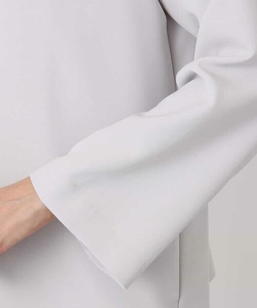Maison de CINQ / メゾン ドゥ サンク ノーカラージャケット | 【小さいサイズ】ダブルクロス テントラインノーカラージャケット/セットアップ対応/防シワ/ストレッチ/洗える | 詳細11