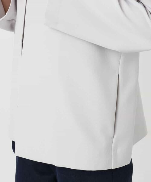 Maison de CINQ / メゾン ドゥ サンク ノーカラージャケット | 【小さいサイズ】ダブルクロス テントラインノーカラージャケット/セットアップ対応/防シワ/ストレッチ/洗える | 詳細13