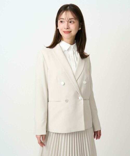 Maison de CINQ / メゾン ドゥ サンク セットアップ | 【小さいサイズ】ダブルブレストジャケット/洗える | 詳細3