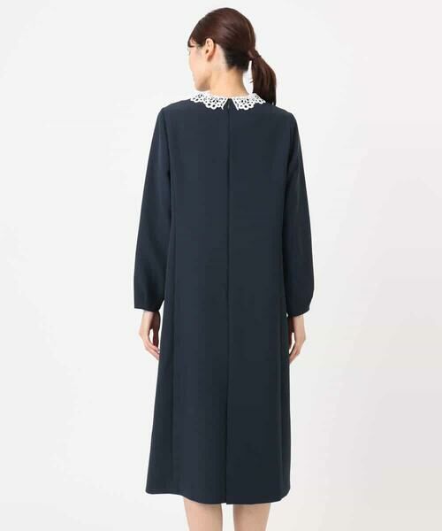 Maison de CINQ / メゾン ドゥ サンク ロング・マキシ丈ワンピース | 【小さいサイズ】レース襟付きサックワンピース/防シワ/洗える | 詳細13