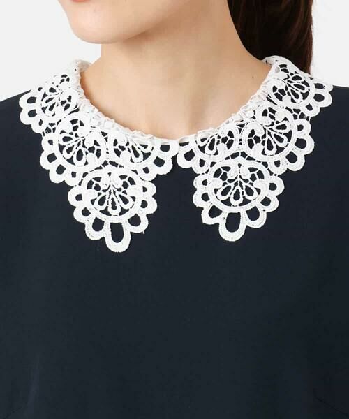 Maison de CINQ / メゾン ドゥ サンク ロング・マキシ丈ワンピース | 【小さいサイズ】レース襟付きサックワンピース/防シワ/洗える | 詳細14