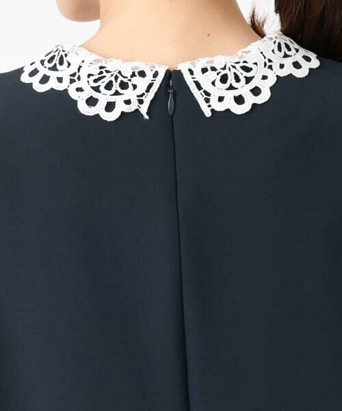 Maison de CINQ / メゾン ドゥ サンク ロング・マキシ丈ワンピース | 【小さいサイズ】レース襟付きサックワンピース/防シワ/洗える | 詳細15
